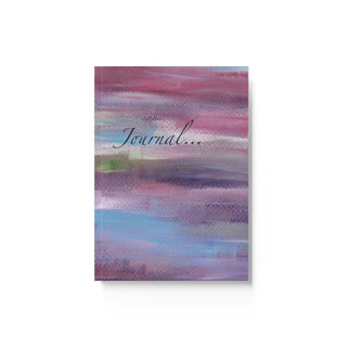 Hard Backed Journal - Pink Abstract - Horizontal DeCourcy Design