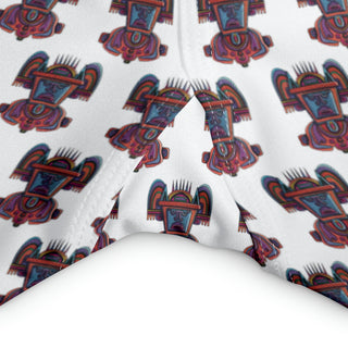 High Waist Yoga Capri Leggings - Aztekia - Digital Art DeCourcy Design