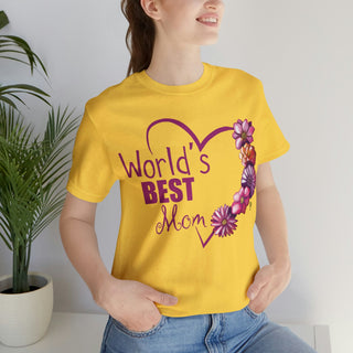 Jersey Short Sleeve Tee - World's Best Mom - Digital Art DeCourcy Design