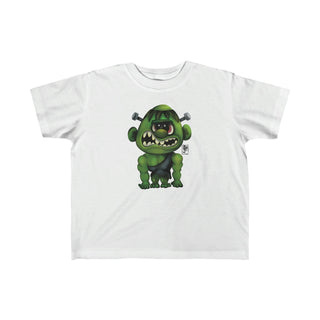 Kid's Fine Jersey Tee - Green Monster Man - Digital Art DeCourcy Design