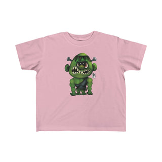 Kid's Fine Jersey Tee - Green Monster Man - Digital Art DeCourcy Design