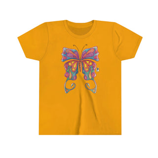 Kids Short Sleeve Tee - Colorfly Butterfly - Digital Art DeCourcy Design