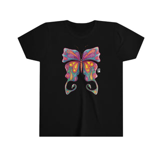 Kids Short Sleeve Tee - Colorfly Butterfly - Digital Art DeCourcy Design