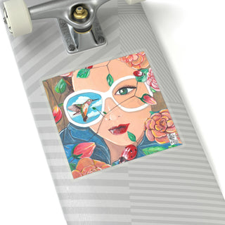 Kiss-Cut Stickers - Hummingbird - Gouache Painting DeCourcy Design