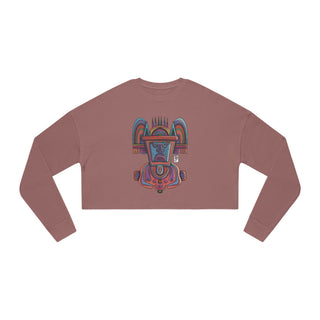 Ladies Cropped Sweatshirt - Aztekia - Digital Art DeCourcy Design