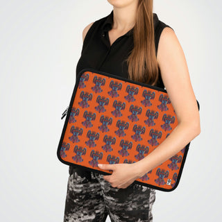 Laptop Sleeve - Aztekia Orange - Digital Art DeCourcy Design