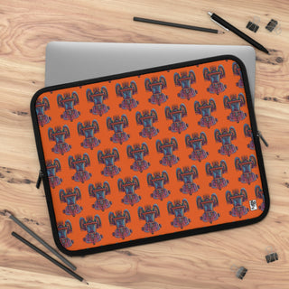 Laptop Sleeve - Aztekia Orange - Digital Art DeCourcy Design