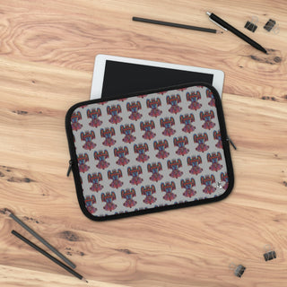 Laptop Sleeve - Aztekia Silver - Digital Art DeCourcy Design