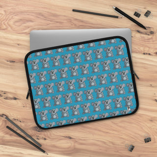 Laptop Sleeve - Kool Koala Turquoise - Digital Art DeCourcy Design