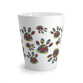 Latte Mug - Pretty Paws - Digital Art DeCourcy Design
