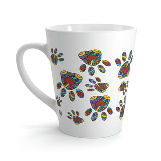 Latte Mug - Pretty Paws - Digital Art DeCourcy Design