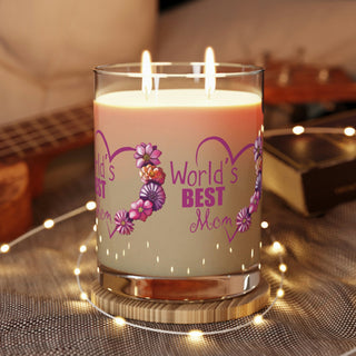 Luxury Aromatherapy Candle - World's Best Mom - Digital Art DeCourcy Design