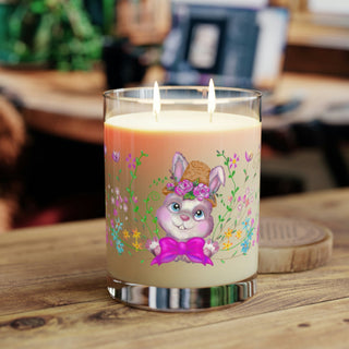 Luxury Aromatherapy Soy Candle - Full Glass (11oz) - Esther Bunny - Digital Art DeCourcy Design