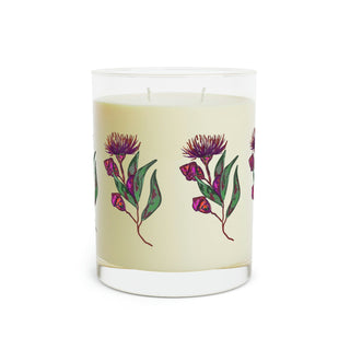 Luxury Aromatherapy Soy Scented Candle - Full Glass (11oz) - Gumnuts - Digital Art DeCourcy Design