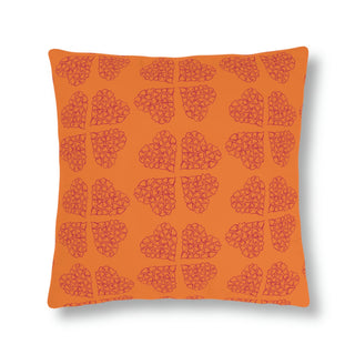 Outdoor Pillows - Hearts A-Lot Orange - Digital Art DeCourcy Design