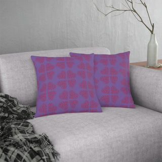 Outdoor Pillows - Hearts A-Lot Purple - Digital Art DeCourcy Design