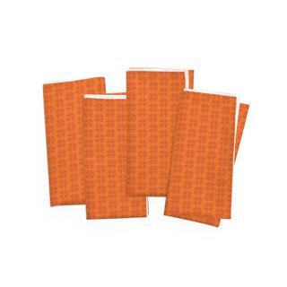Set of 4 Napkins - Hearts A-Lot Orange - Digital Art DeCourcy Design