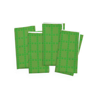 Set of 4 Napkins -St Patrick's Check Green - Digital Art DeCourcy Design