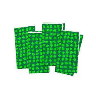 Set of 4 Napkins -St Patrick's Shamrock Dark Green - Digital Art DeCourcy Design