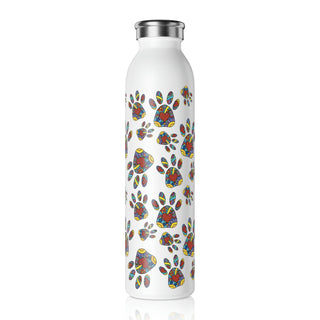 Slim Drinks Bottle - Pretty Paws - Digital Art DeCourcy Design