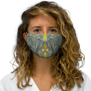 Snug-Fit Face Mask - Blue Bells - Acrylic Painting DeCourcy Design