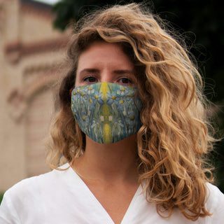 Snug-Fit Face Mask - Blue Bells - Acrylic Painting DeCourcy Design