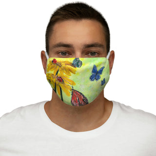 Snug-Fit Face Mask - Butterflies & Ladybugs- Acrylic Painting DeCourcy Design