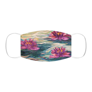 Snug-Fit Face Mask - Water Lillies - Acrylic Painting DeCourcy Design