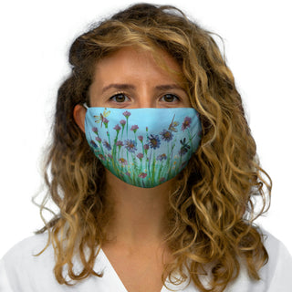 Snug-Fit Face Mask - Wild Flowers - Acrylic Painting DeCourcy Design