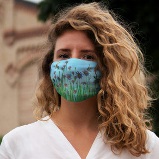 Snug-Fit Face Mask - Wild Flowers - Acrylic Painting DeCourcy Design