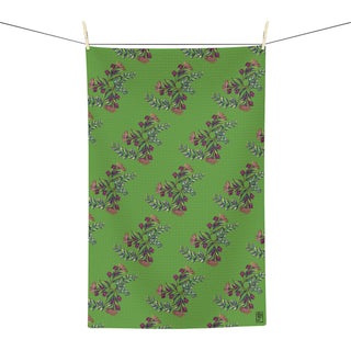 Soft Tea Towel - Gumnut Bouquet Green - Digital Art DeCourcy Design