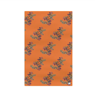 Soft Tea Towel - Gumnut Bouquet Orange - Digital Art DeCourcy Design