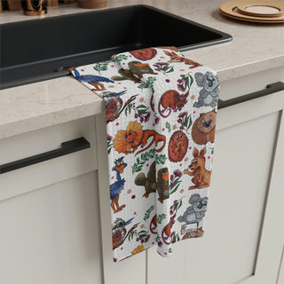 Soft Tea Towel - Oodles of Oz Animals - Digital Art DeCourcy Design