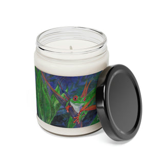 Soy Scented Candle (9oz) - Green Tree Frog - Acrylic Painting DeCourcy Design
