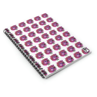 Spiral Notebook - Ruled Line - Going Gekko White - Digital Art DeCourcy Design