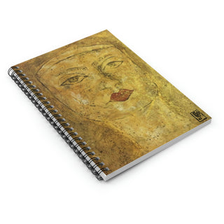 Spiral Notebook - Ruled Line - Golden - Acrylic Painting DeCourcy Design