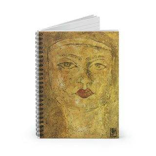 Spiral Notebook - Ruled Line - Golden - Acrylic Painting DeCourcy Design