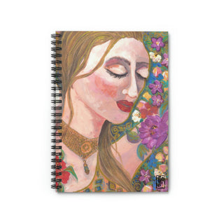 Spiral Notebook - Ruled Line- Love in Bloom - Gouache Painting DeCourcy Design