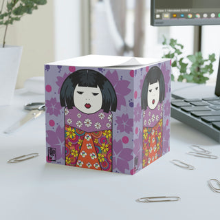 Sticky Note Cube - Kyoko - Digital Art DeCourcy Design