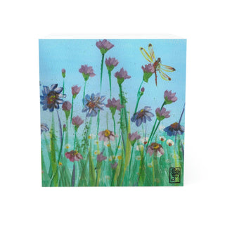 Sticky Note Cube - Wild Flowers - Acrylic Painting DeCourcy Design