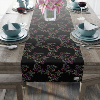 Table Runner - Gumnut Bouquet Black - Digital Art DeCourcy Design