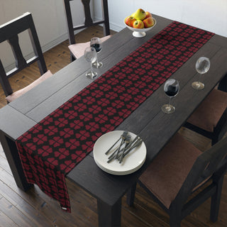 Table Runner - Hearts A-Lot Black - Digital Art DeCourcy Design