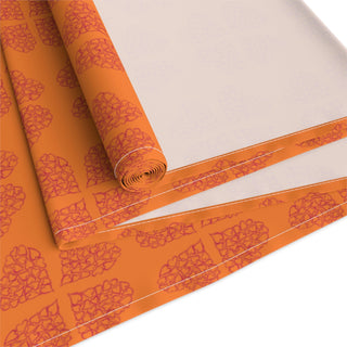 Table Runner - Hearts A-Lot - Orange - Digital Art DeCourcy Design