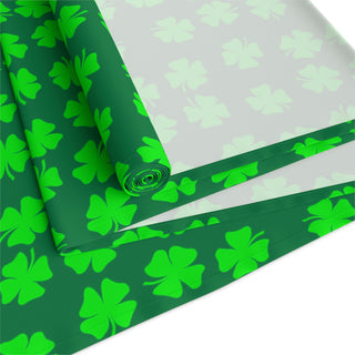Table Runner - St Patrick's Shamrock Dark Green - Digital Art DeCourcy Design