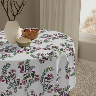 Tablecloth - Gumnut Bouquet White - Digital Art DeCourcy Design