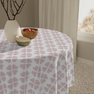 Tablecloth - Hearts A-Lot White - Digital Art DeCourcy Design