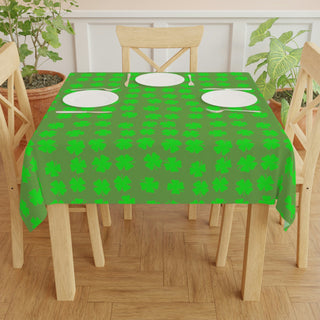 Tablecloth - St Patrick's Shamrock Green - Digital Art DeCourcy Design