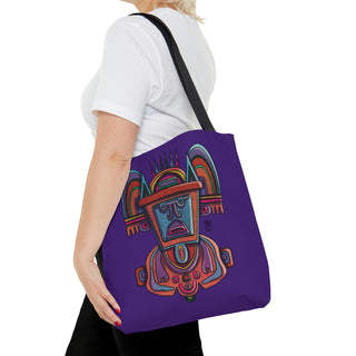 Tote Bag - Aztekia Purple - Digital Art DeCourcy Design