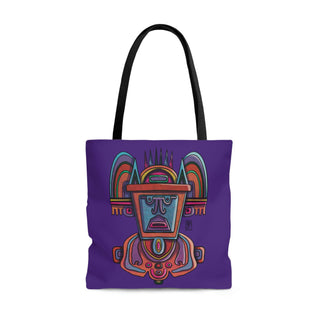 Tote Bag - Aztekia Purple - Digital Art DeCourcy Design