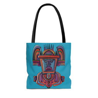 Tote Bag - Aztekia Turquoise - Digital Art DeCourcy Design